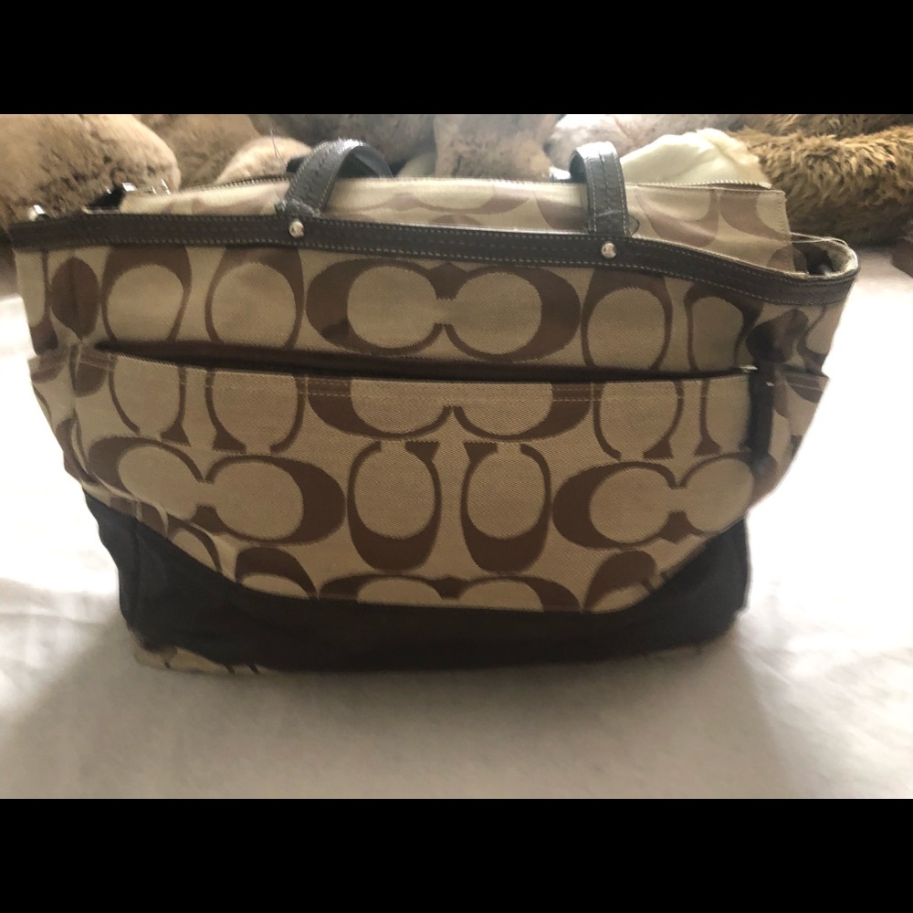 Coach diaper bag brown/tan